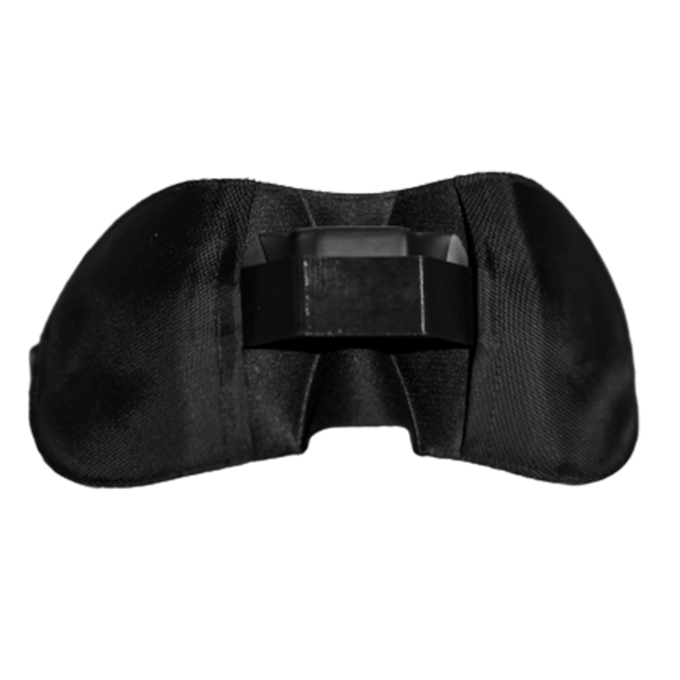 Sleep Mask V2 from the outside with the electronics in the middle